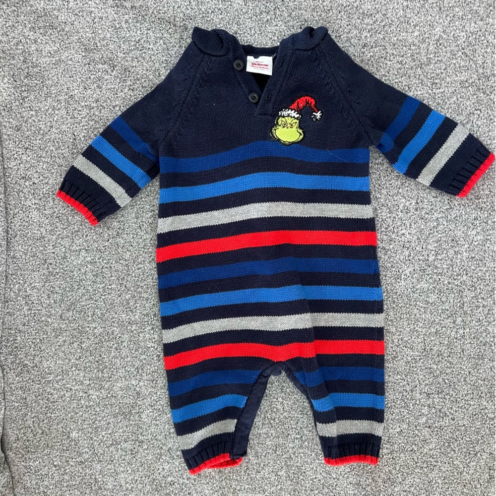 Hanna Andersson Grinch Zip Hooded Romper